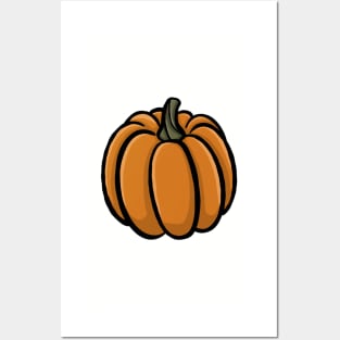 Cute pumpkin cartoon simple minimal cartoon gourd Digital illustration Posters and Art